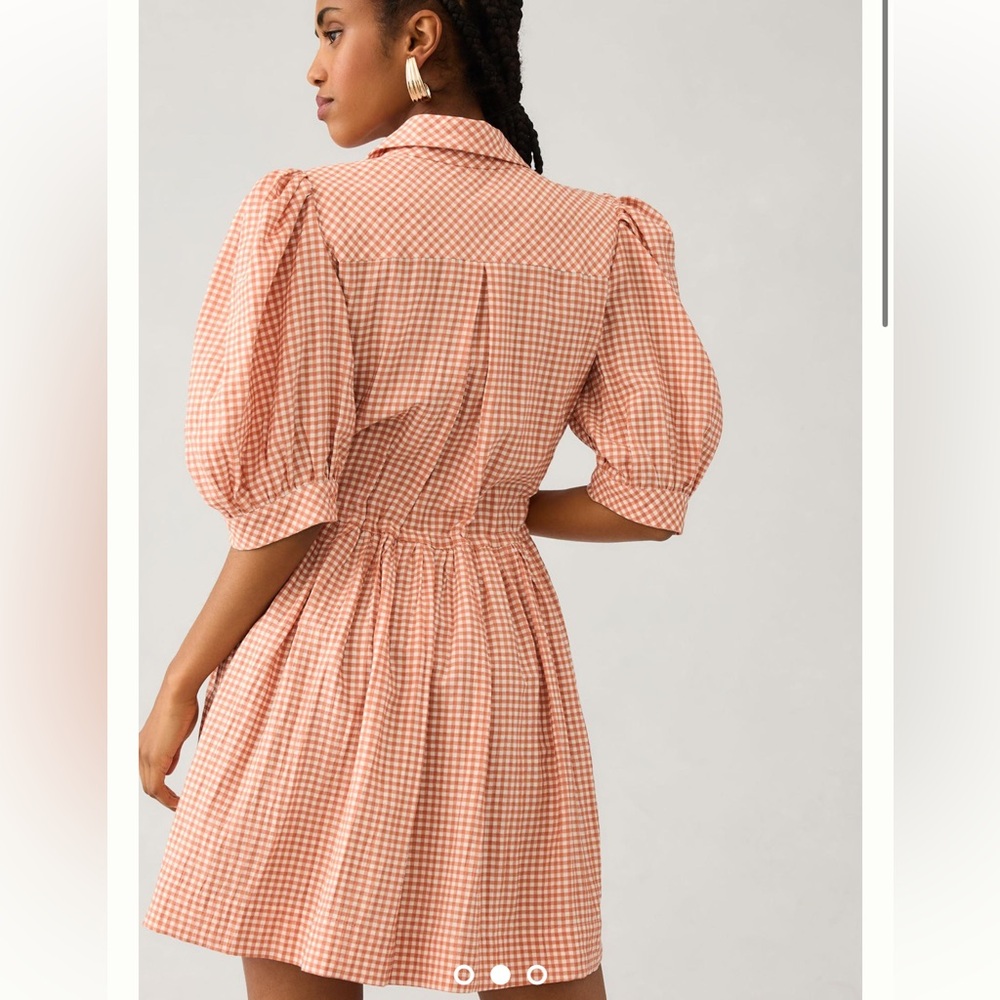 Hunter Bell McCauley Dress Fall Harvest Gingham Size Medium - Picture 5 of 15